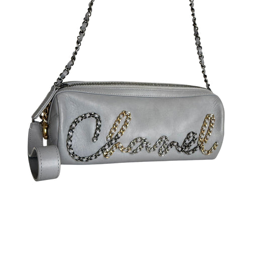 Grey Logo Crossbody Bag