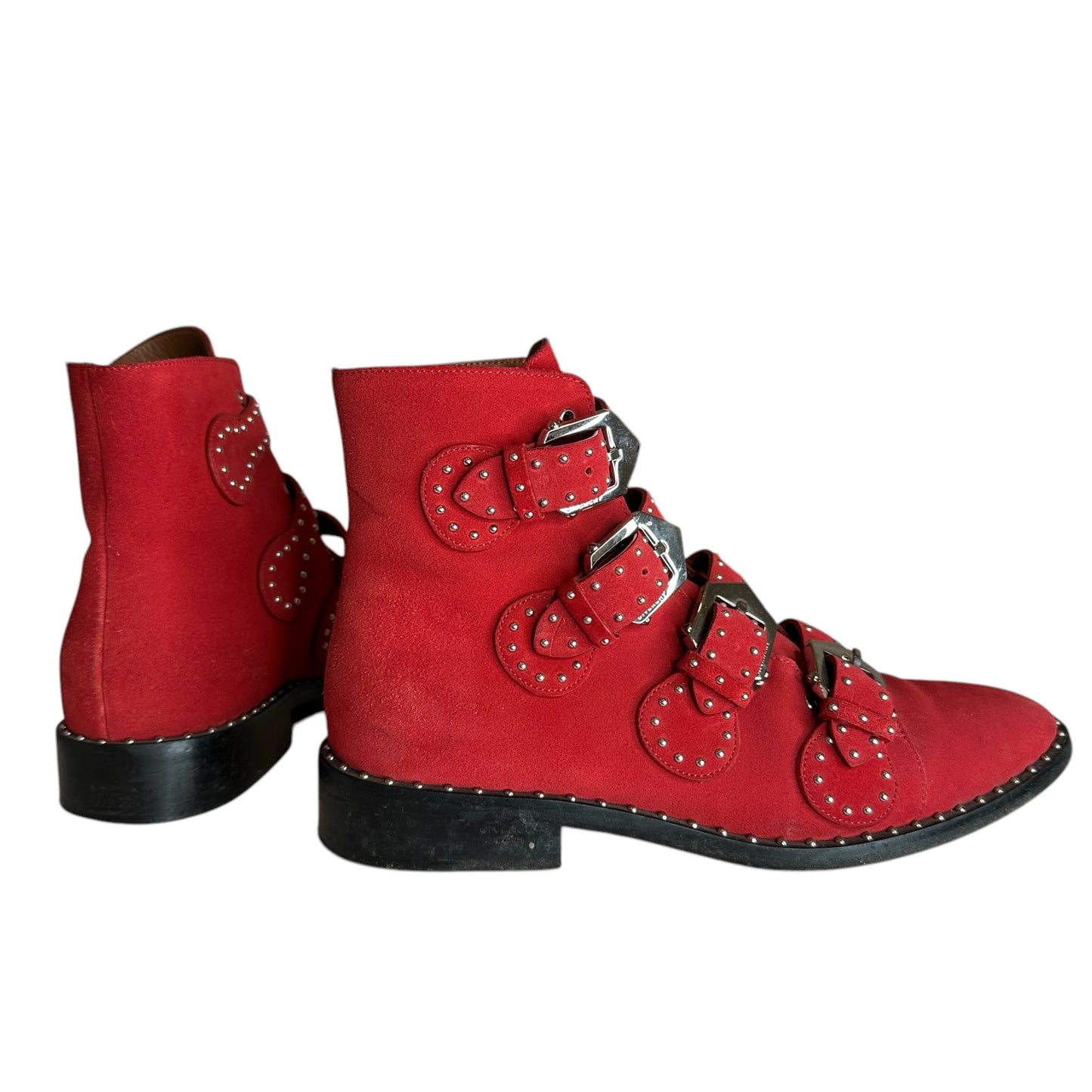 Red Suede Boots - 10