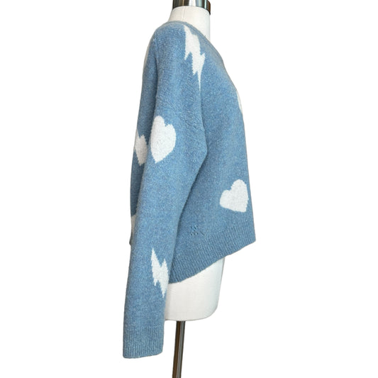 Blue Printed Cashmere Sweater - XS