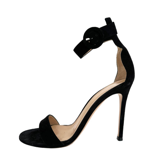 Black Suede Heels - 6.5