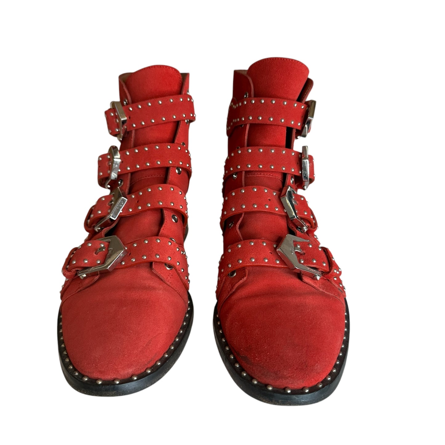 Red Suede Boots - 10