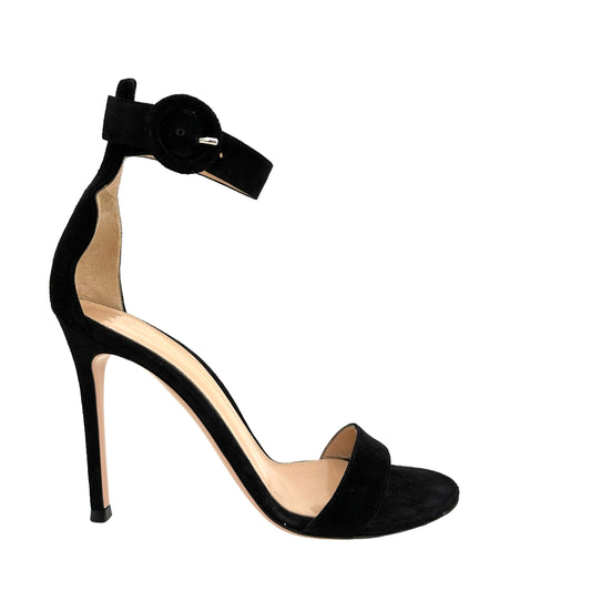 Black Suede Heels - 6.5