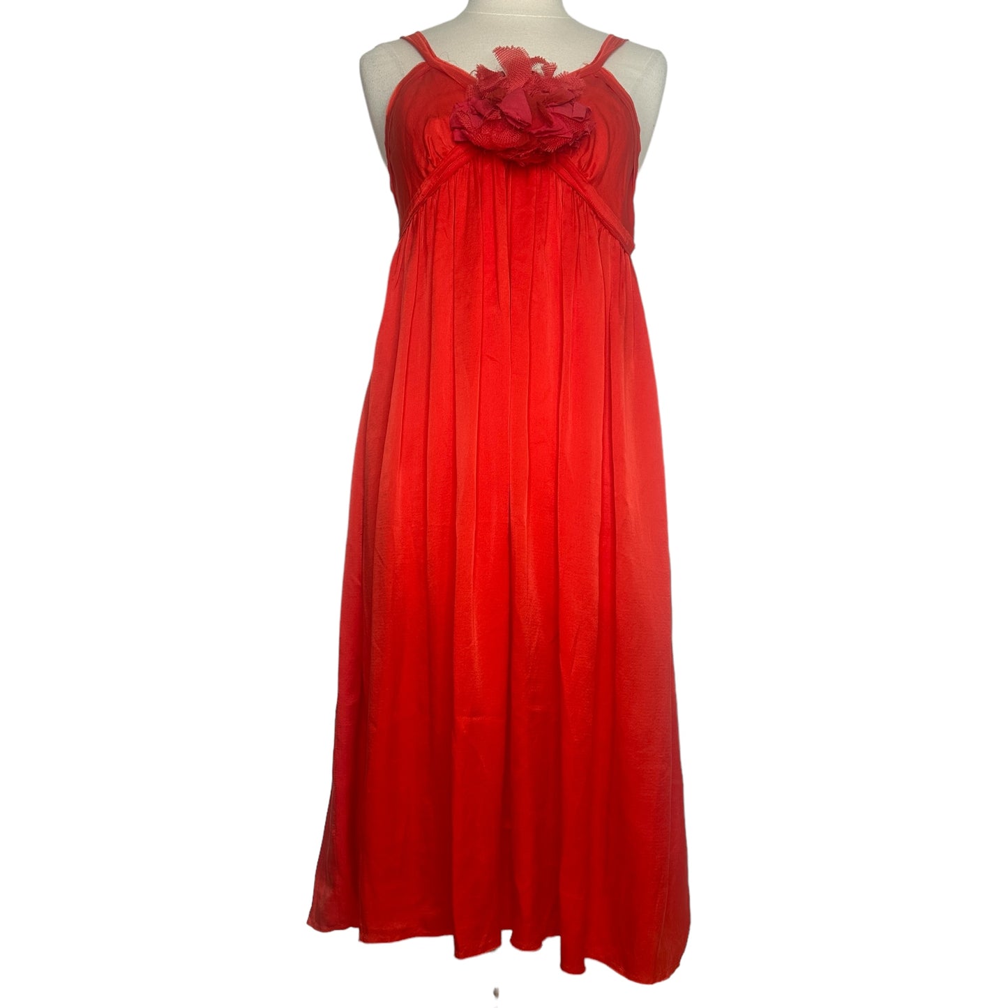 Red Silk Dress - S/M