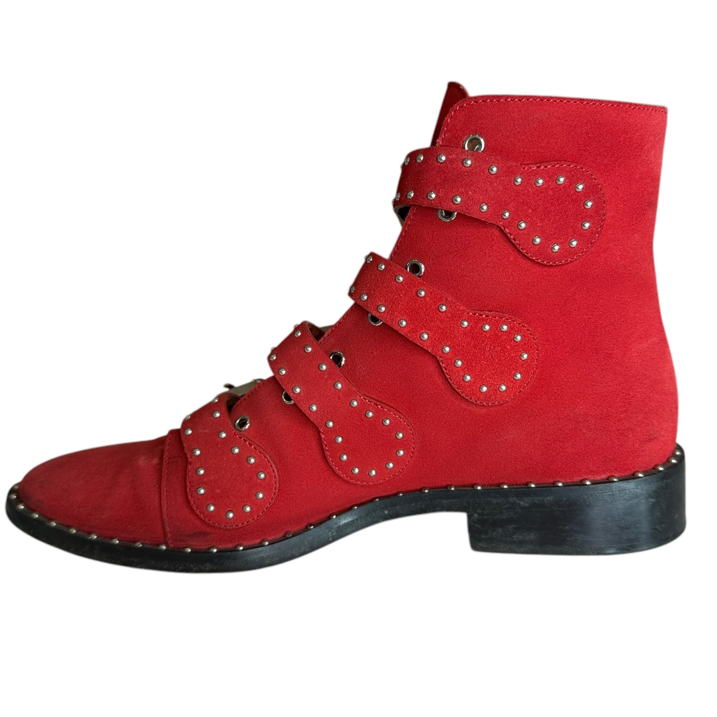 Red Suede Boots - 10