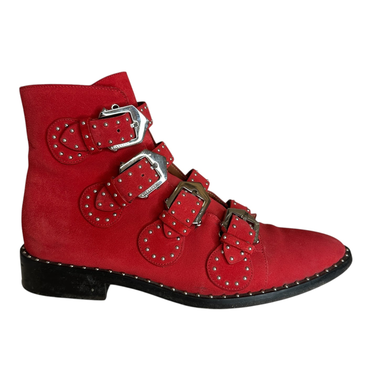 Red Suede Boots - 10