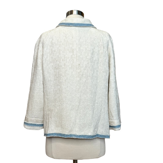 White & Denim Jacket - XL