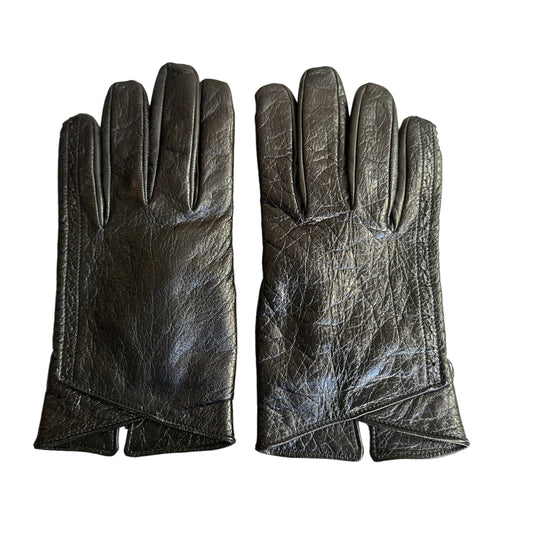 Black Leather Gloves