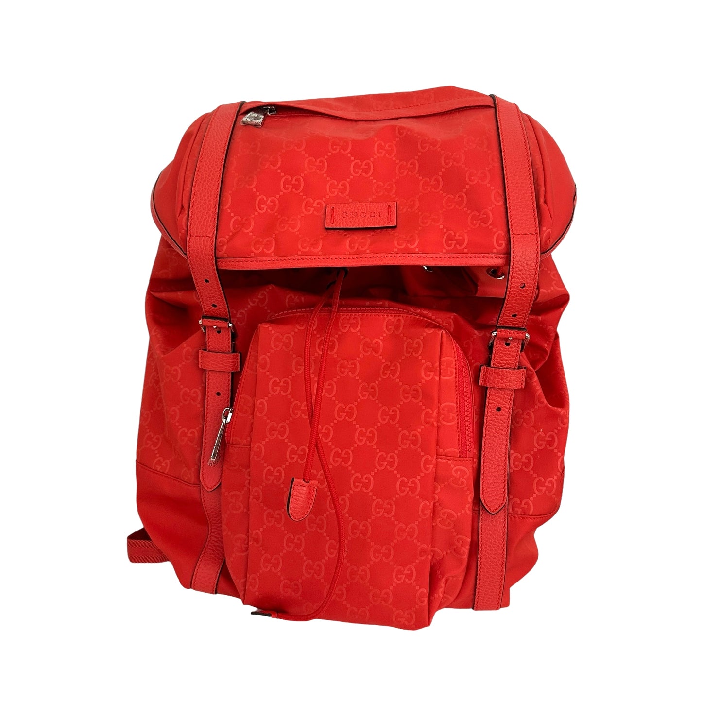 Red Monogram Nylon Backpack