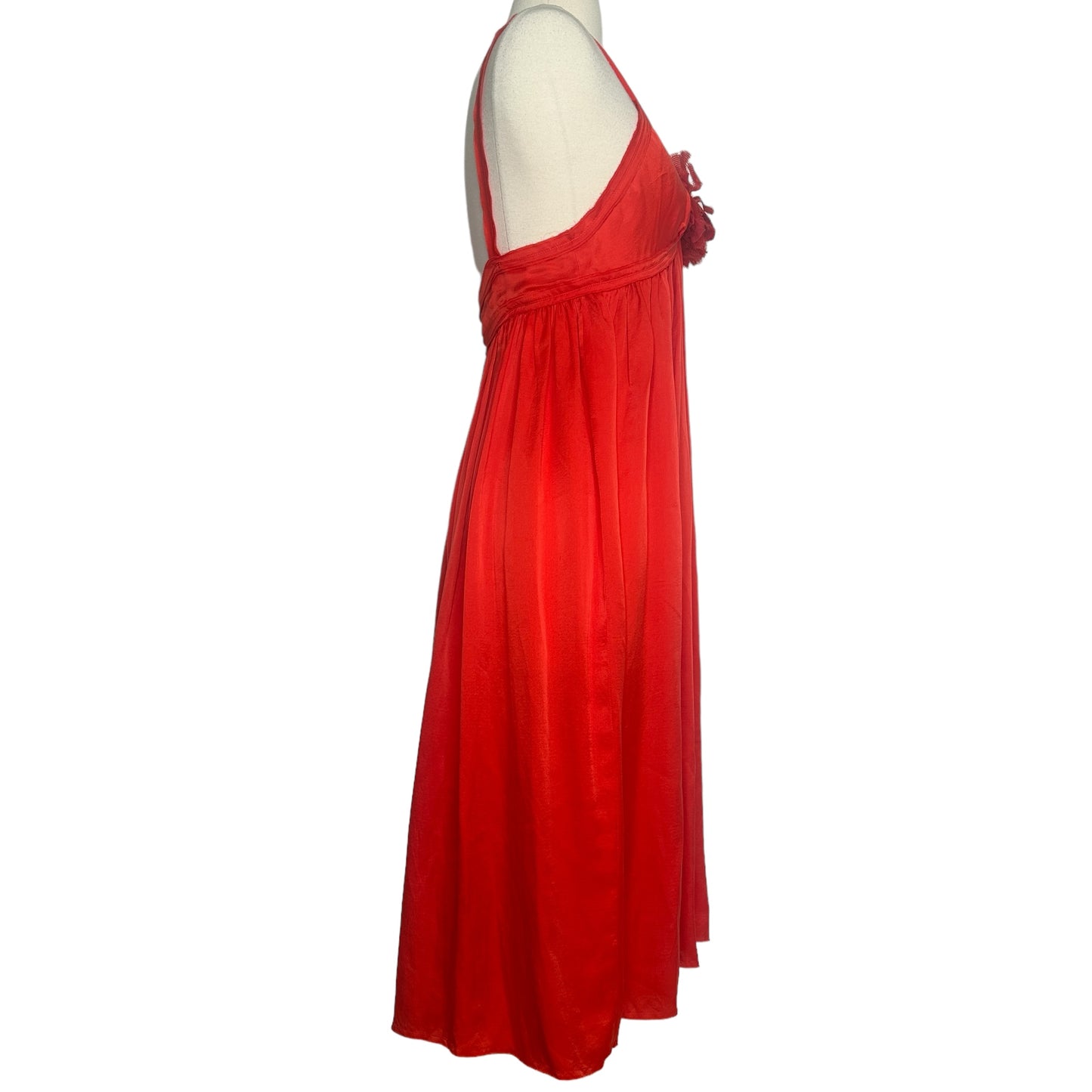 Red Silk Dress - S/M