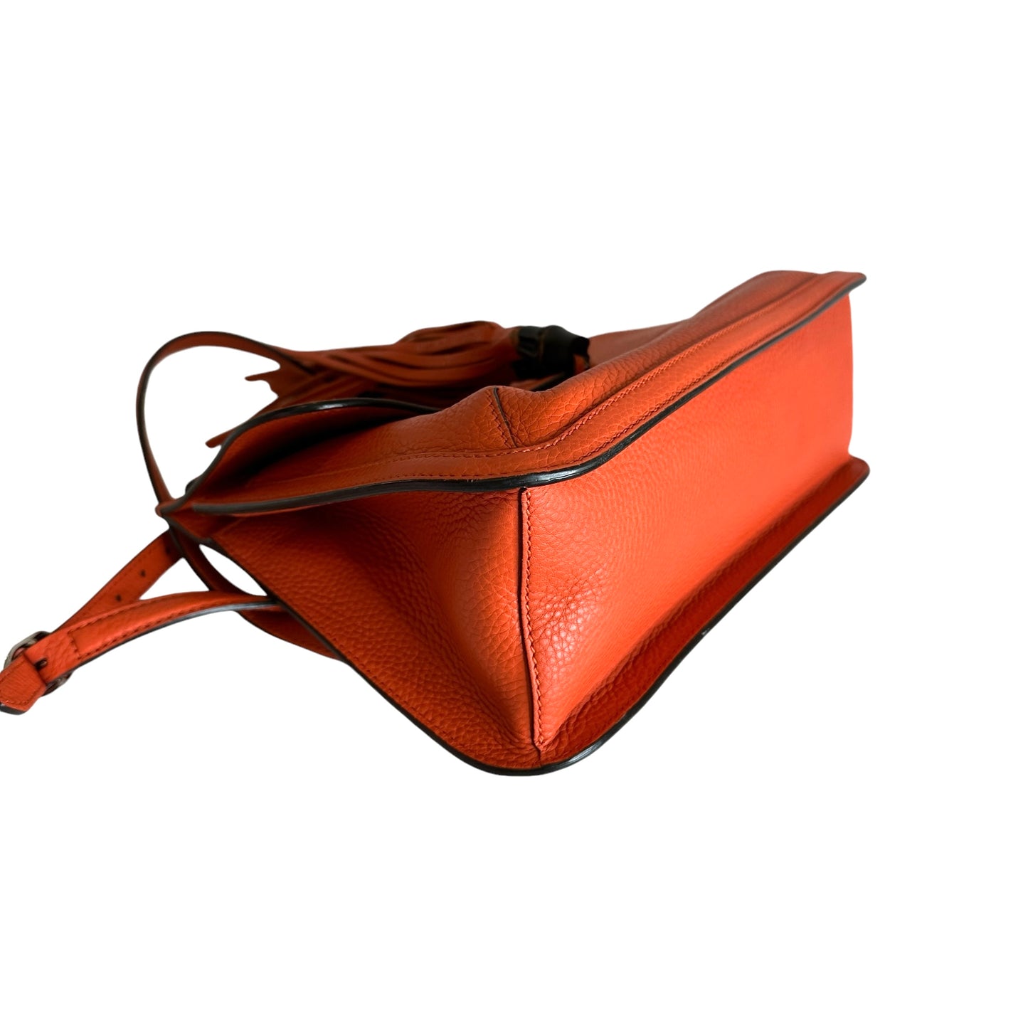 Orange Bamboo Crossbody Bag