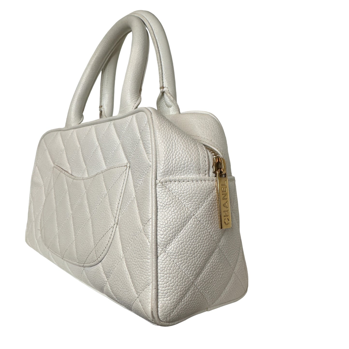 White Caviar Bowler Bag