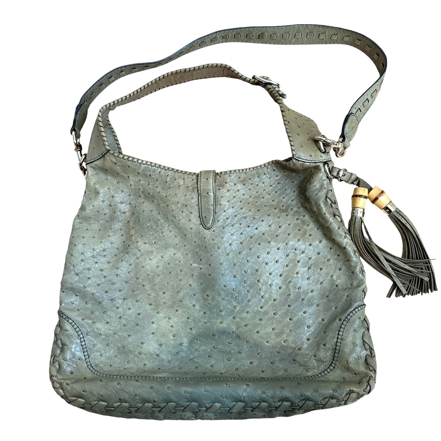 Ostrich Hobo Bag