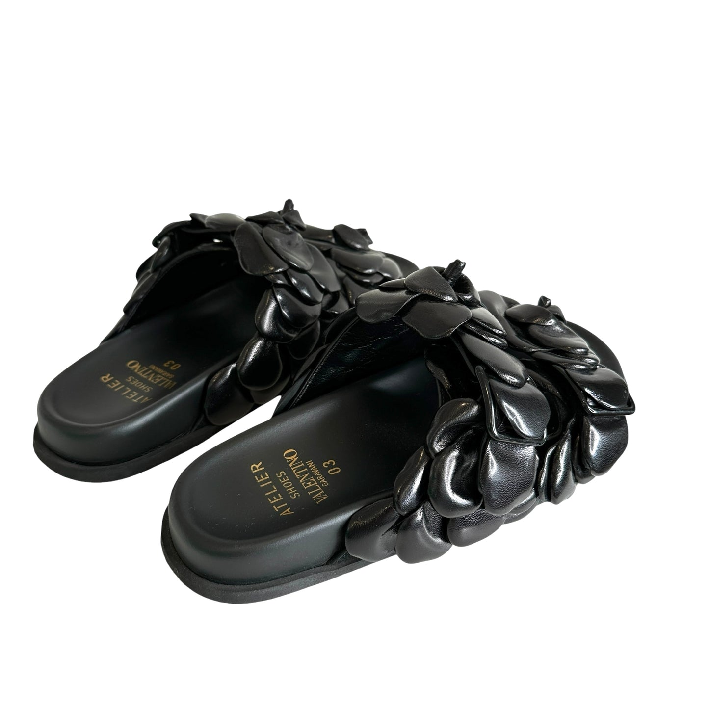 Black Leather Sandals - 7.5