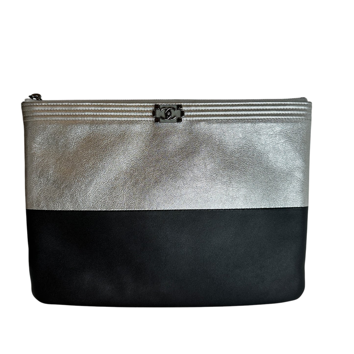 Silver Boy Clutch