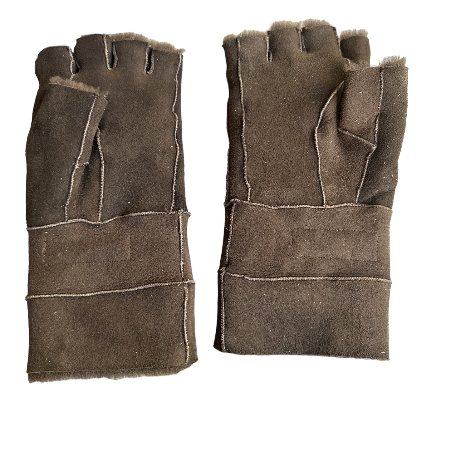 Brown Suede & Shearling Gloves