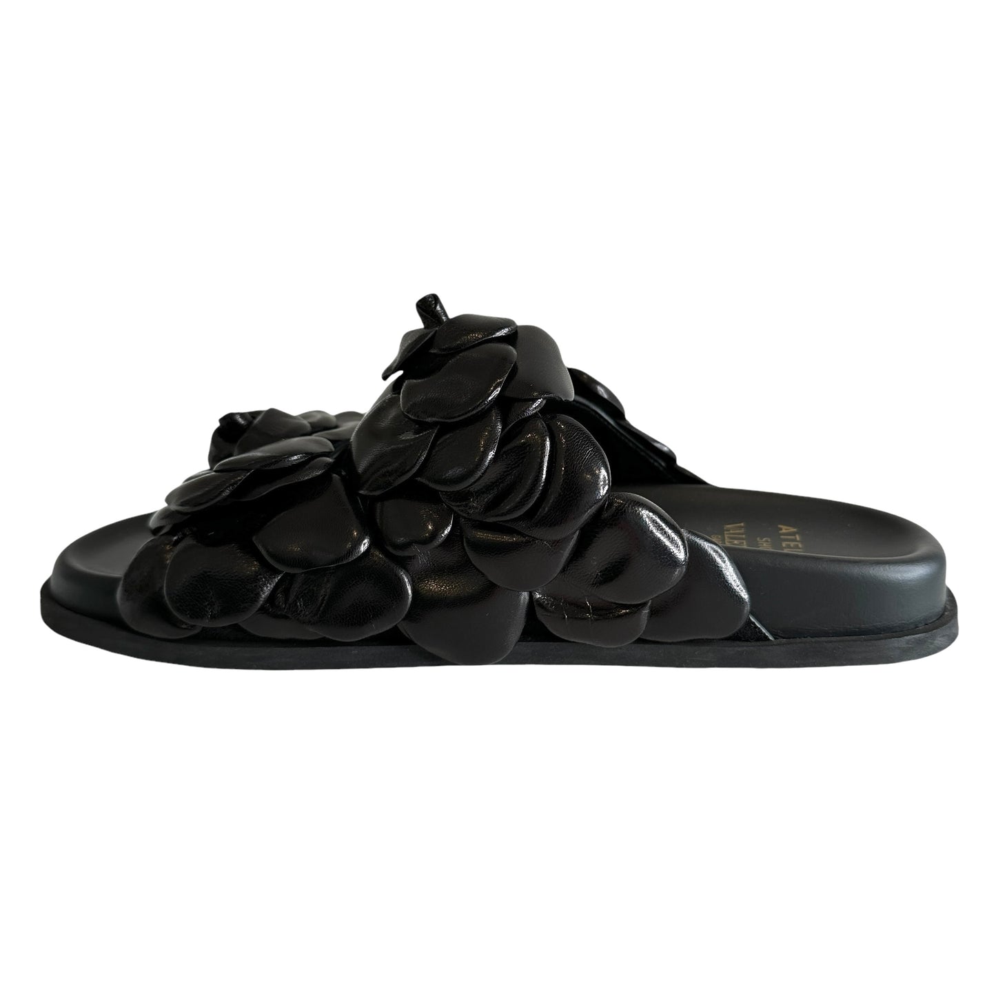 Black Leather Sandals - 7.5