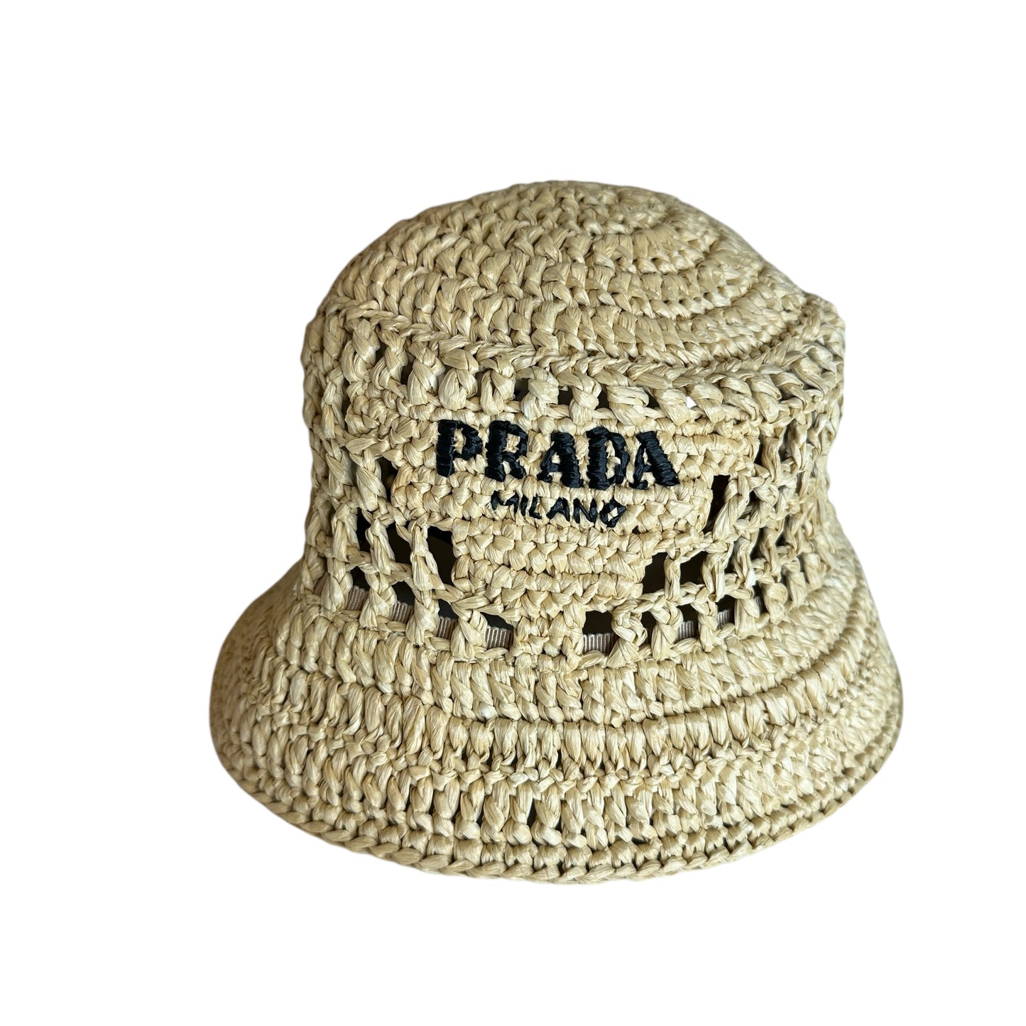 Logo Raffia Bucket Hat - S