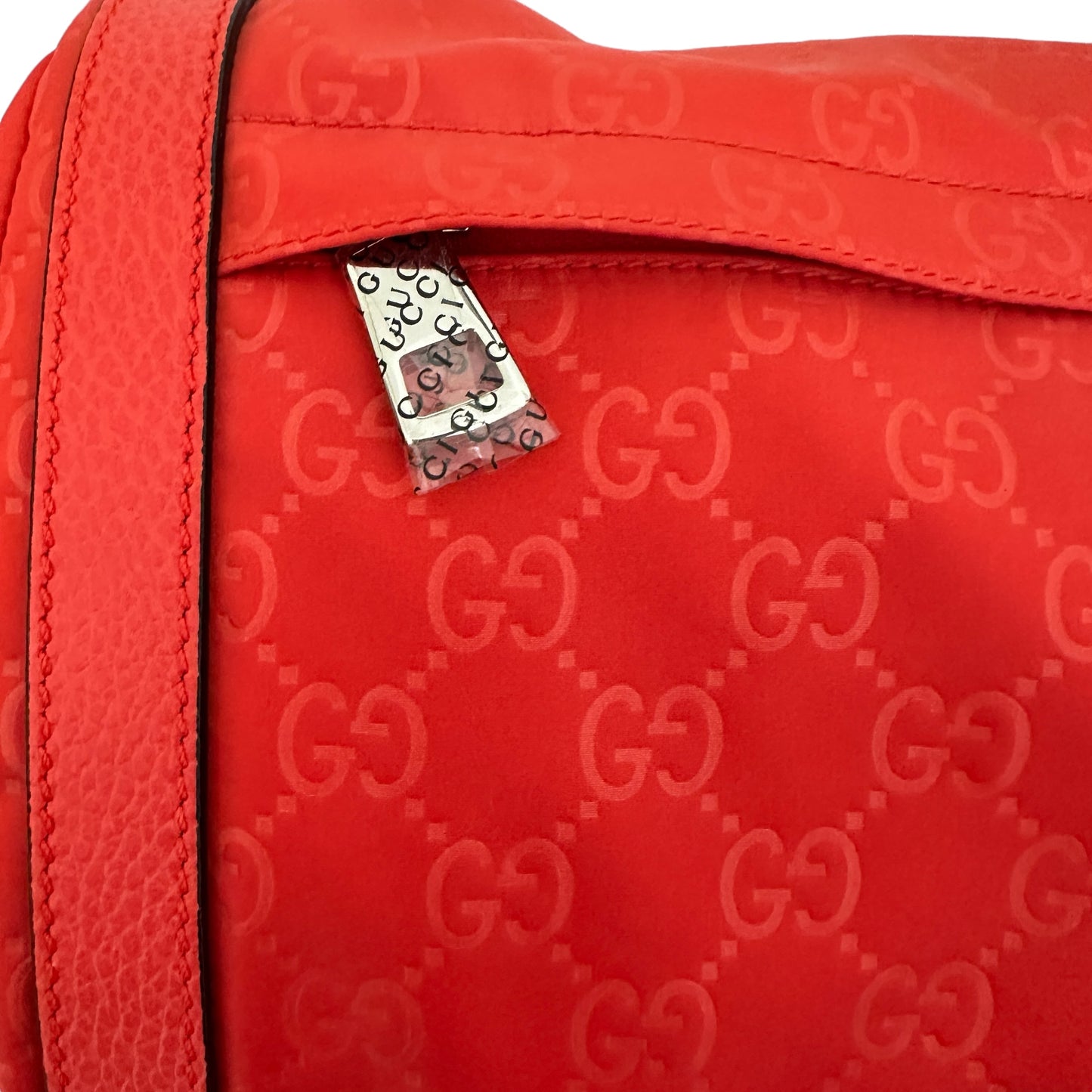 Red Monogram Nylon Backpack