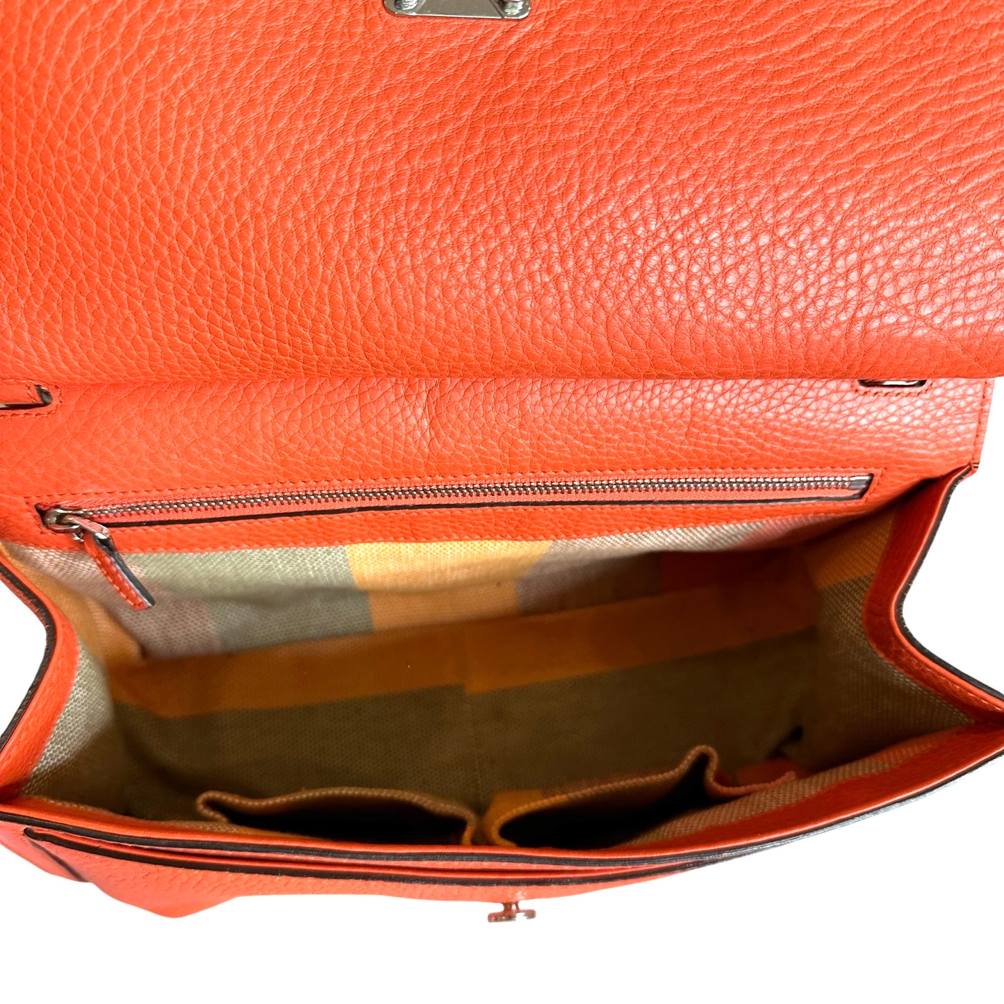 Orange Bamboo Crossbody Bag