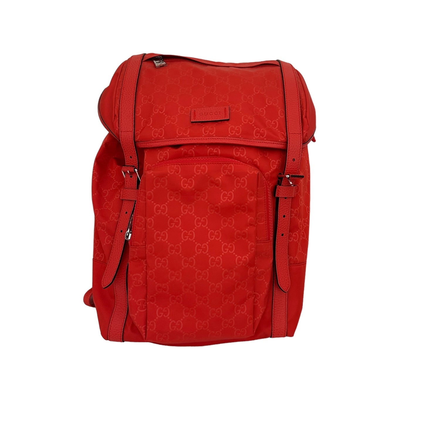 Red Monogram Nylon Backpack