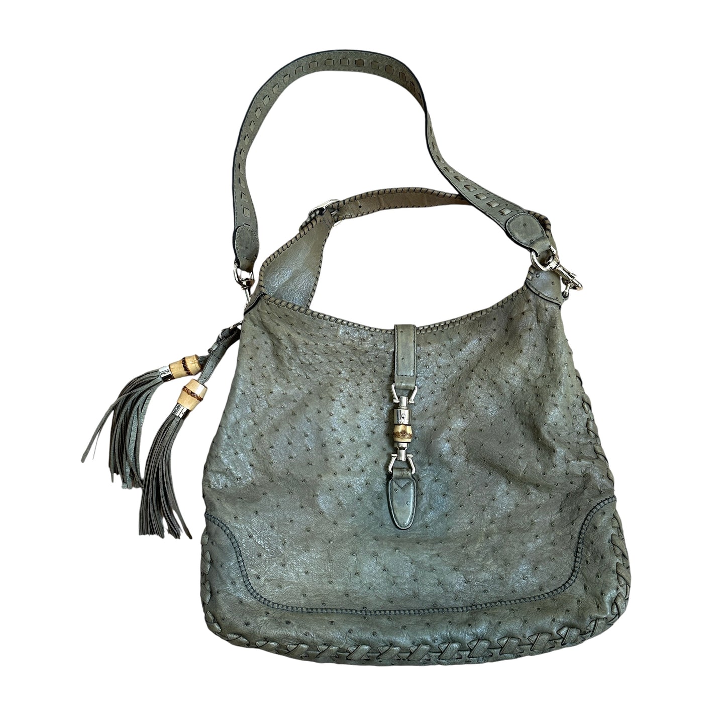 Ostrich Hobo Bag