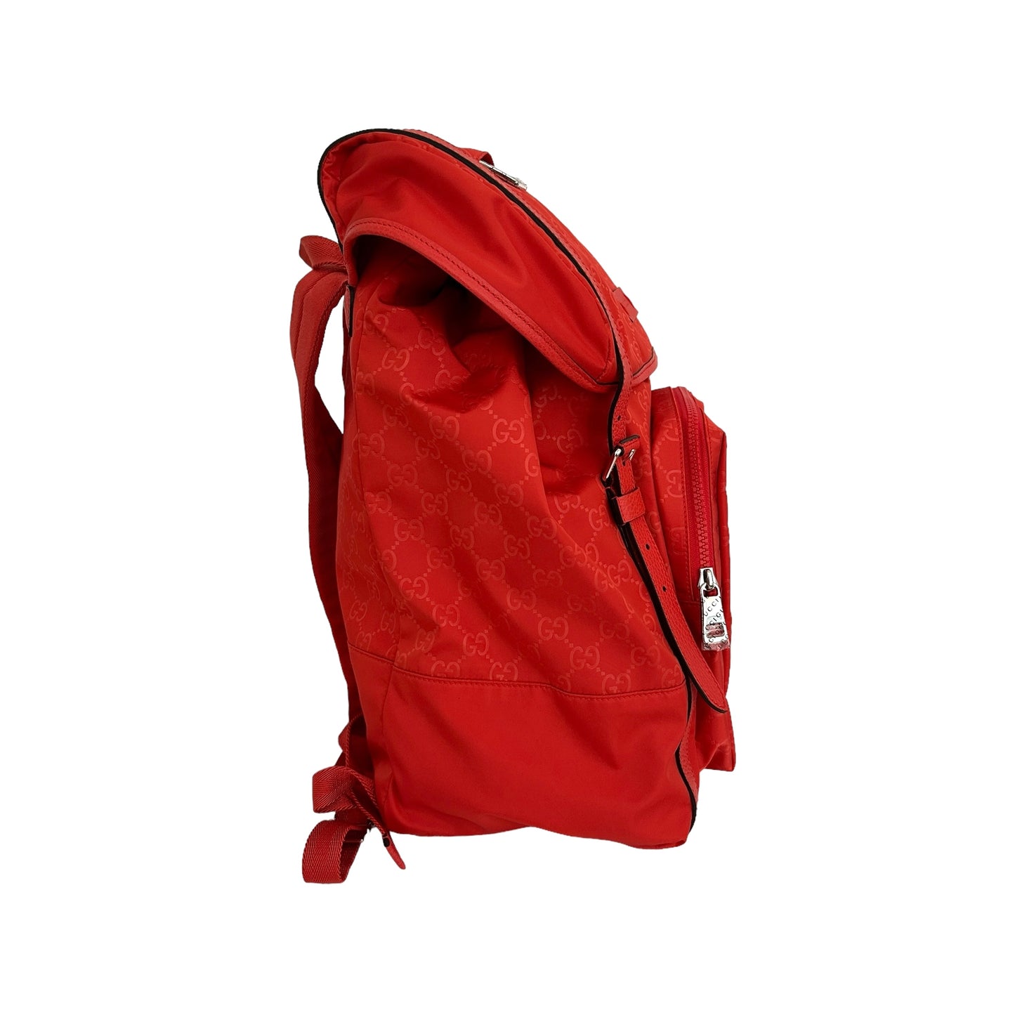 Red Monogram Nylon Backpack