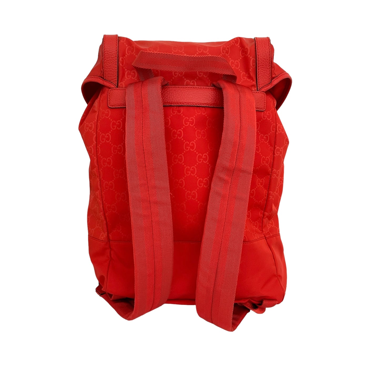 Red Monogram Nylon Backpack