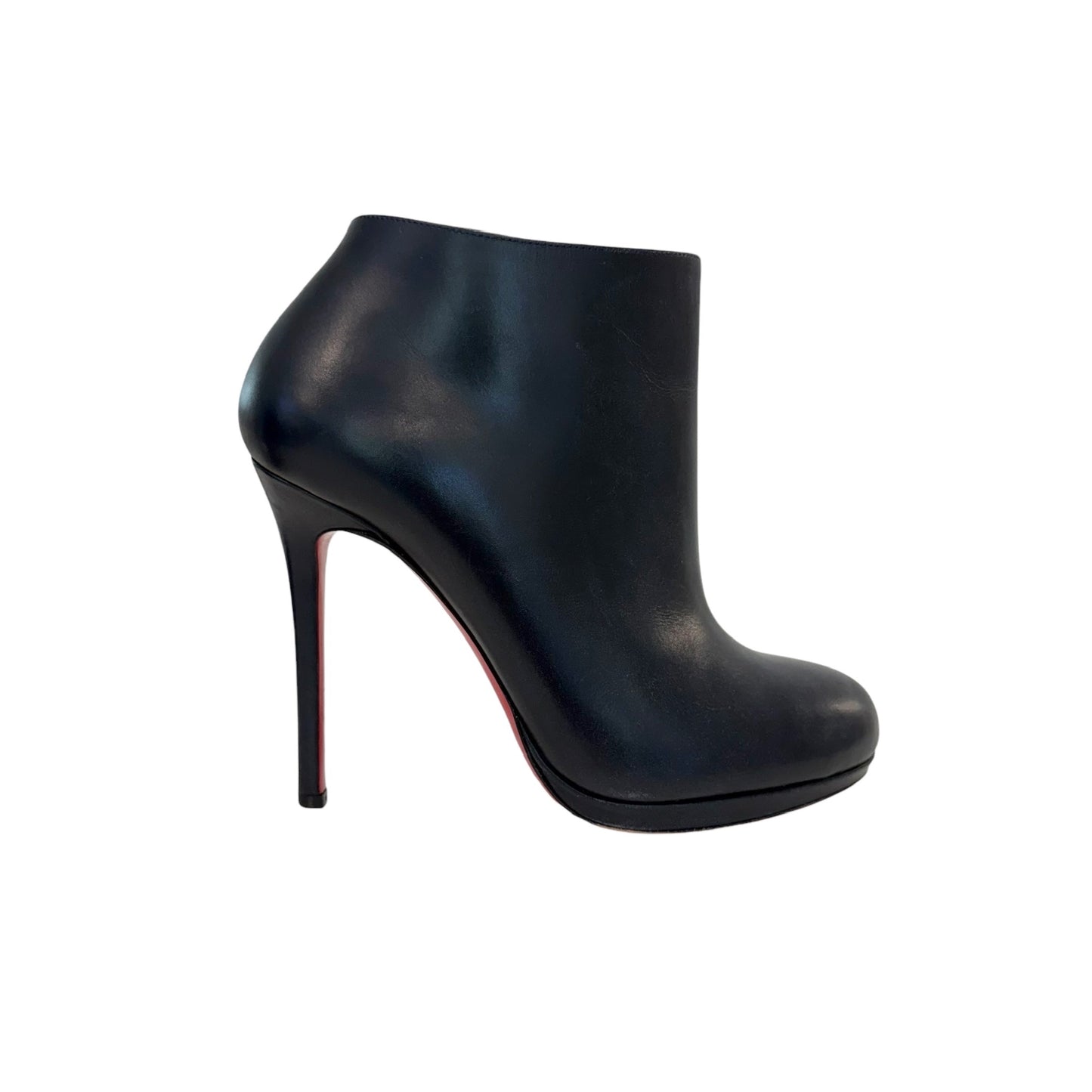 Navy Heeled Boots - 9.5