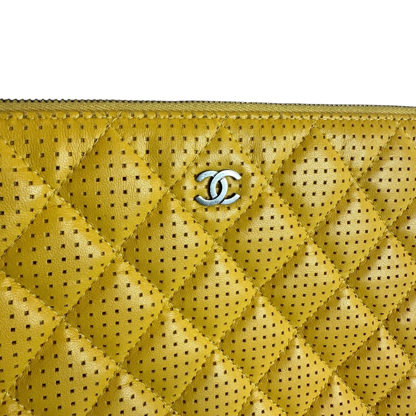 Yellow Leather Clutch