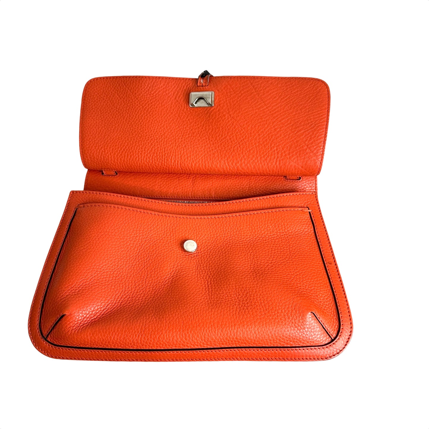 Orange Bamboo Crossbody Bag