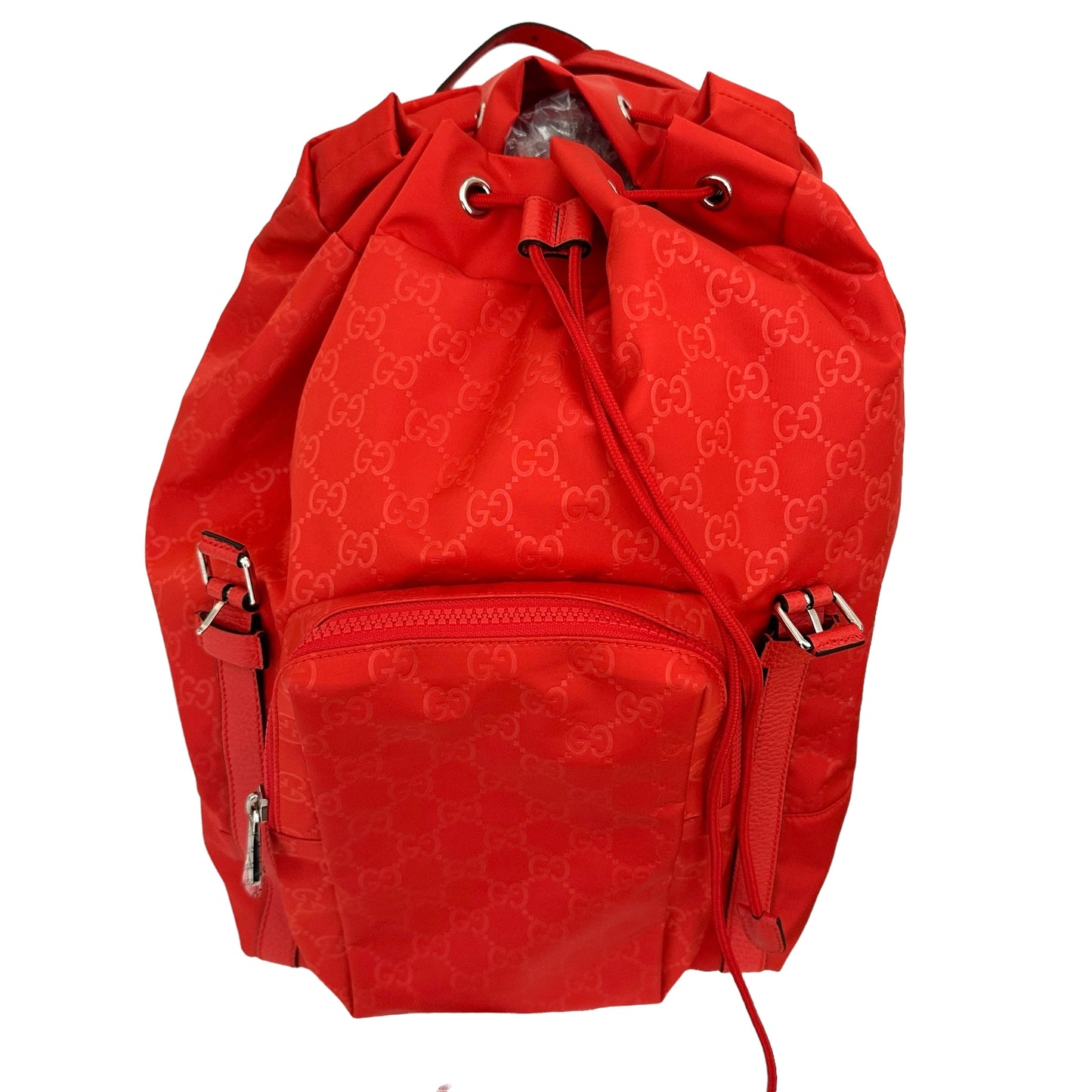 Red Monogram Nylon Backpack