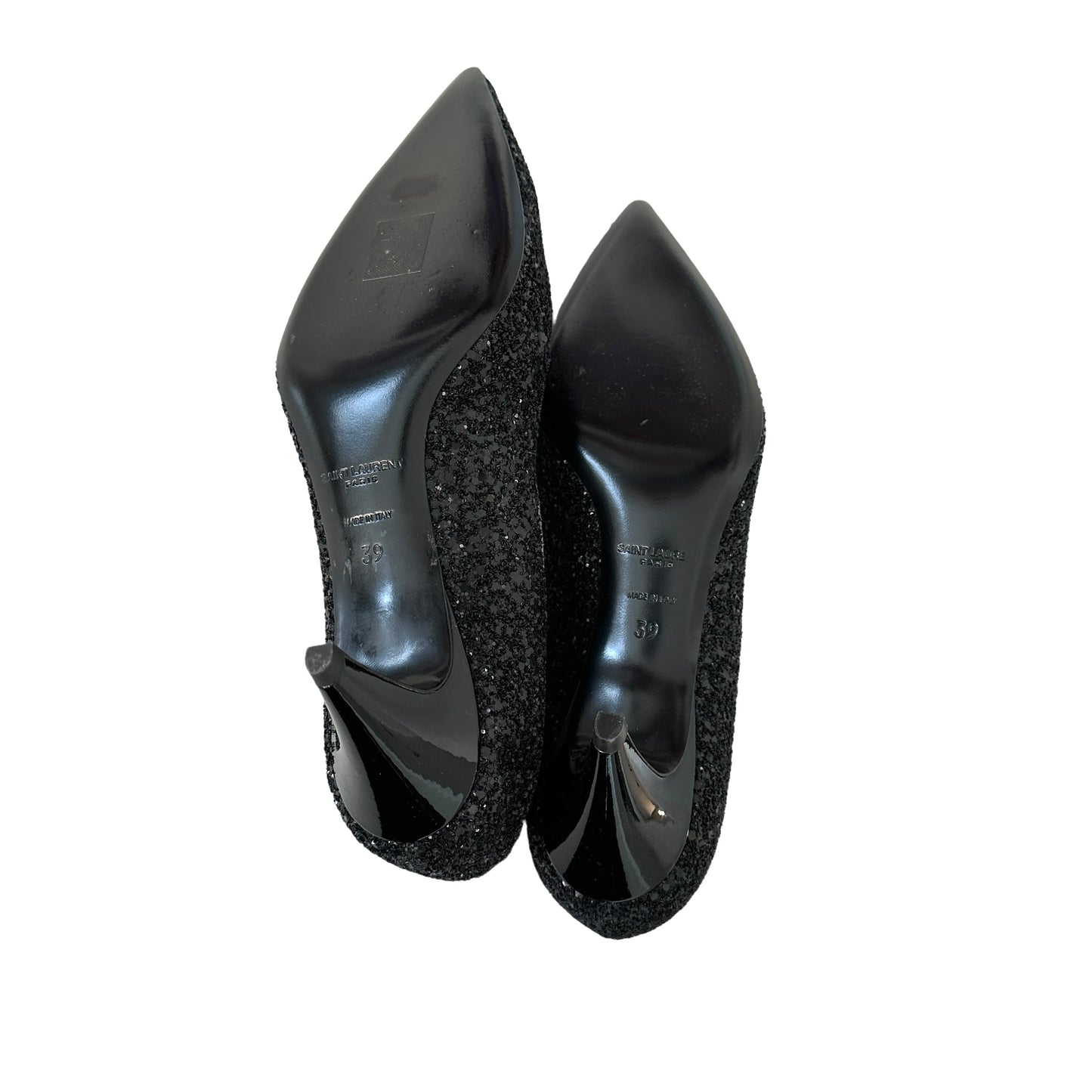 Matte Black Glitter Shoes - 9