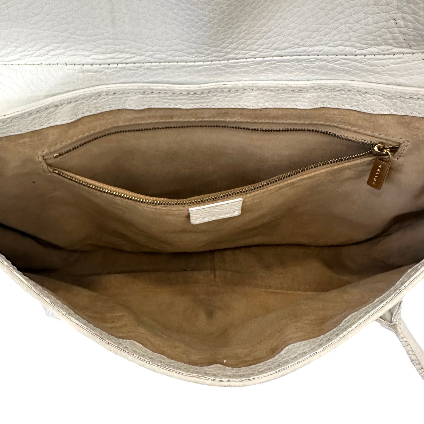 Vintage White Leather Bag