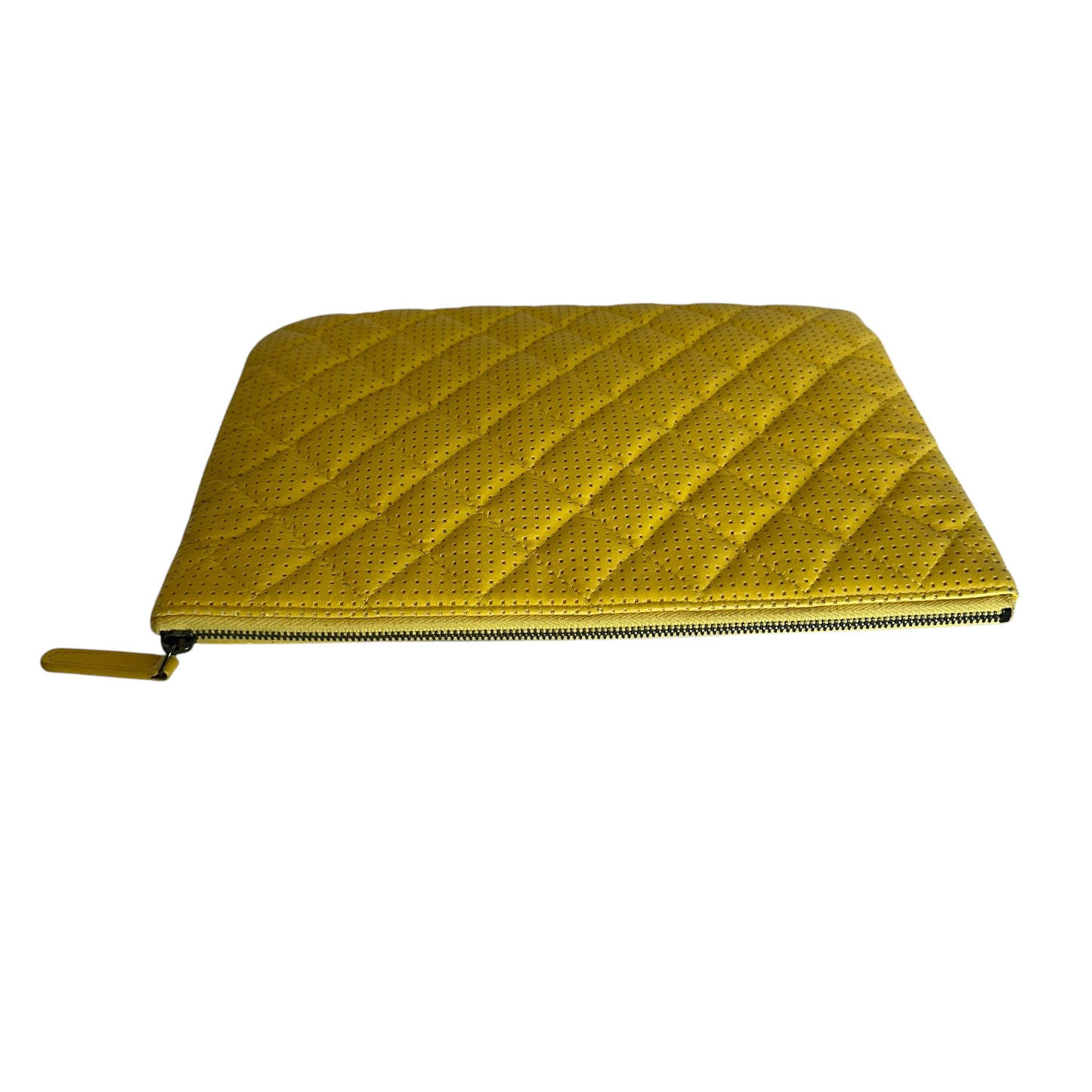 Yellow Leather Clutch