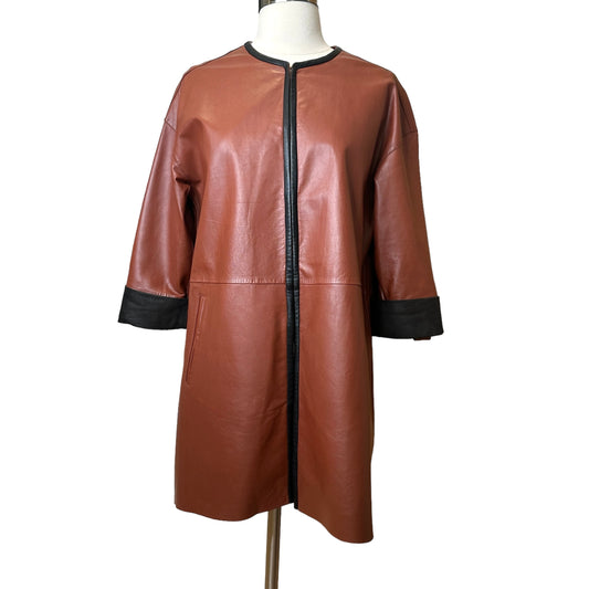 Brown Leather Jacket - M