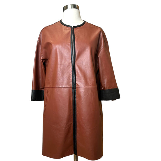 Brown Leather Jacket - M