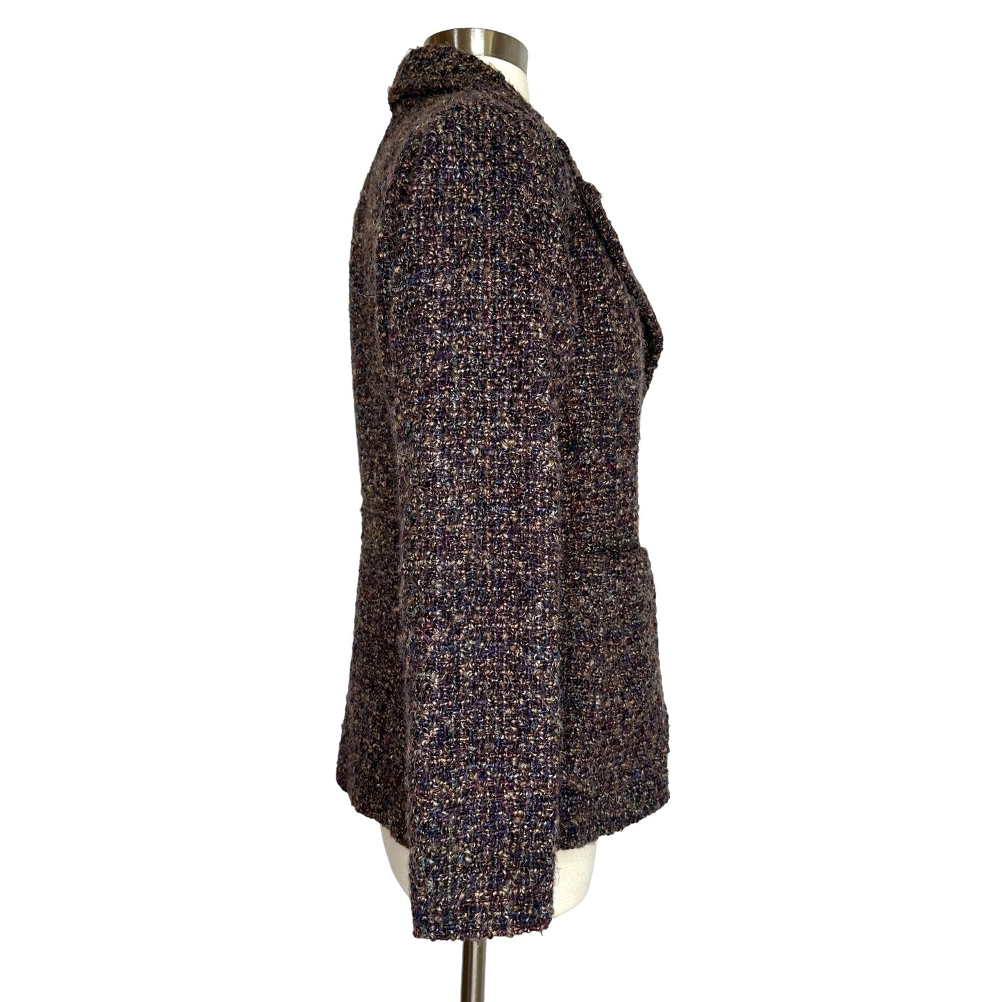 Vintage Purple Tweed Blazer - M