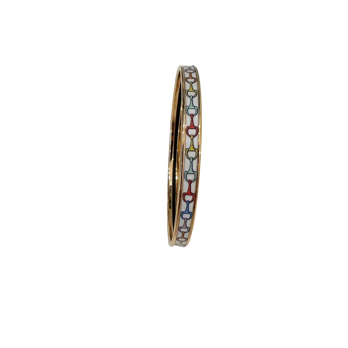 White Rainbow Enamel Bracelet