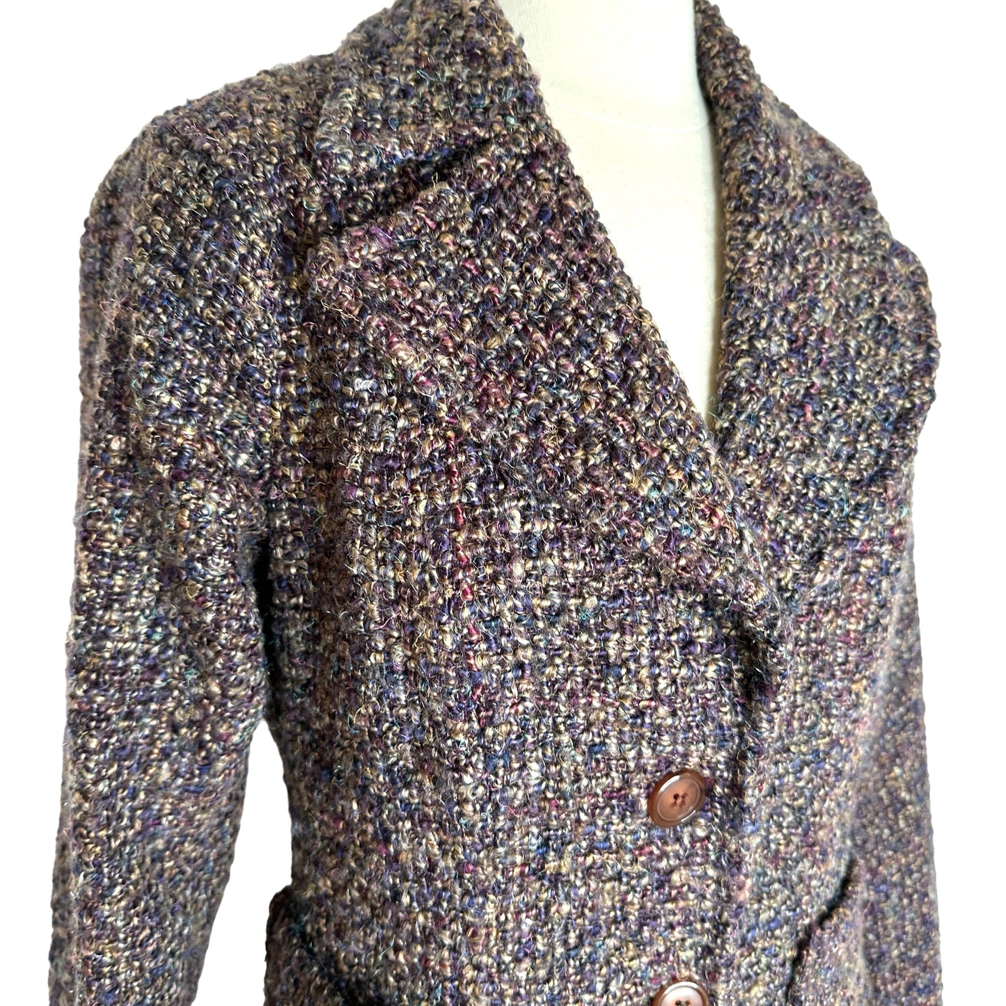 Vintage Purple Tweed Blazer - M