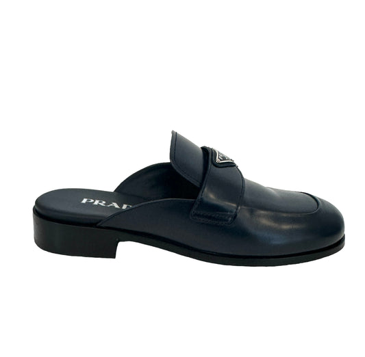 Navy Logo Mules - 8