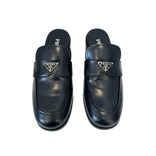 Navy Logo Mules - 8