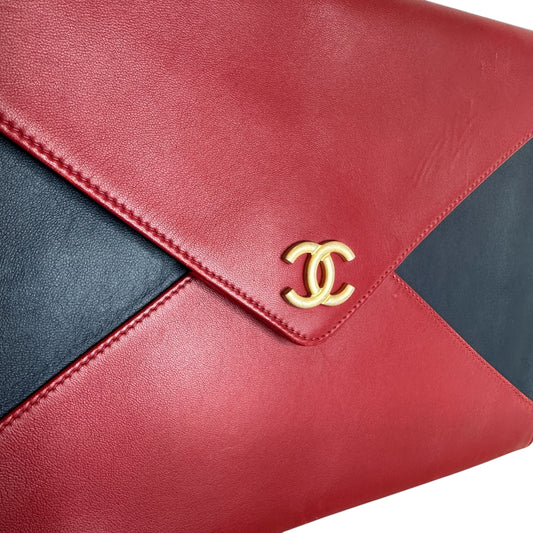 Red & Navy Clutch