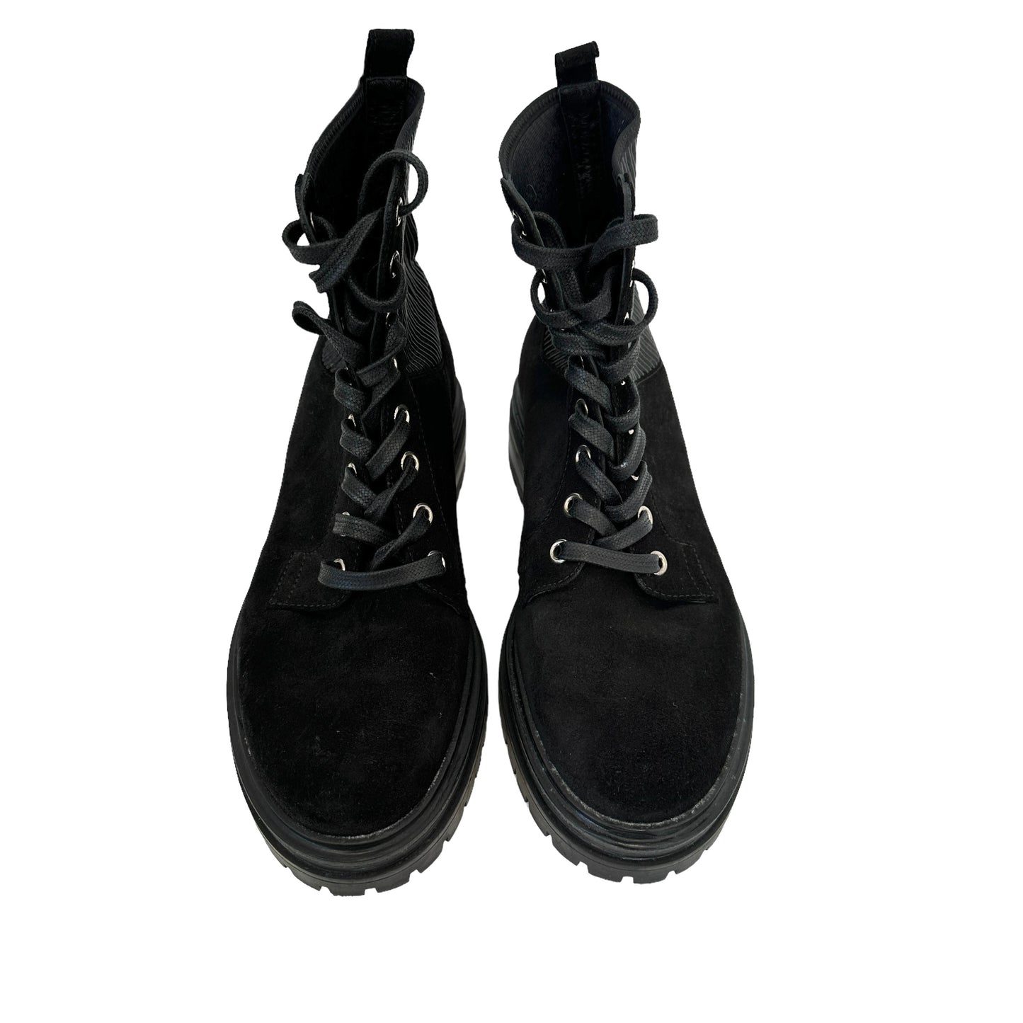Black Leather & Suede Boots - 7.5