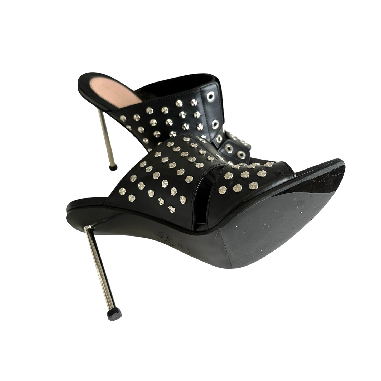 Black Studded Heels - 9