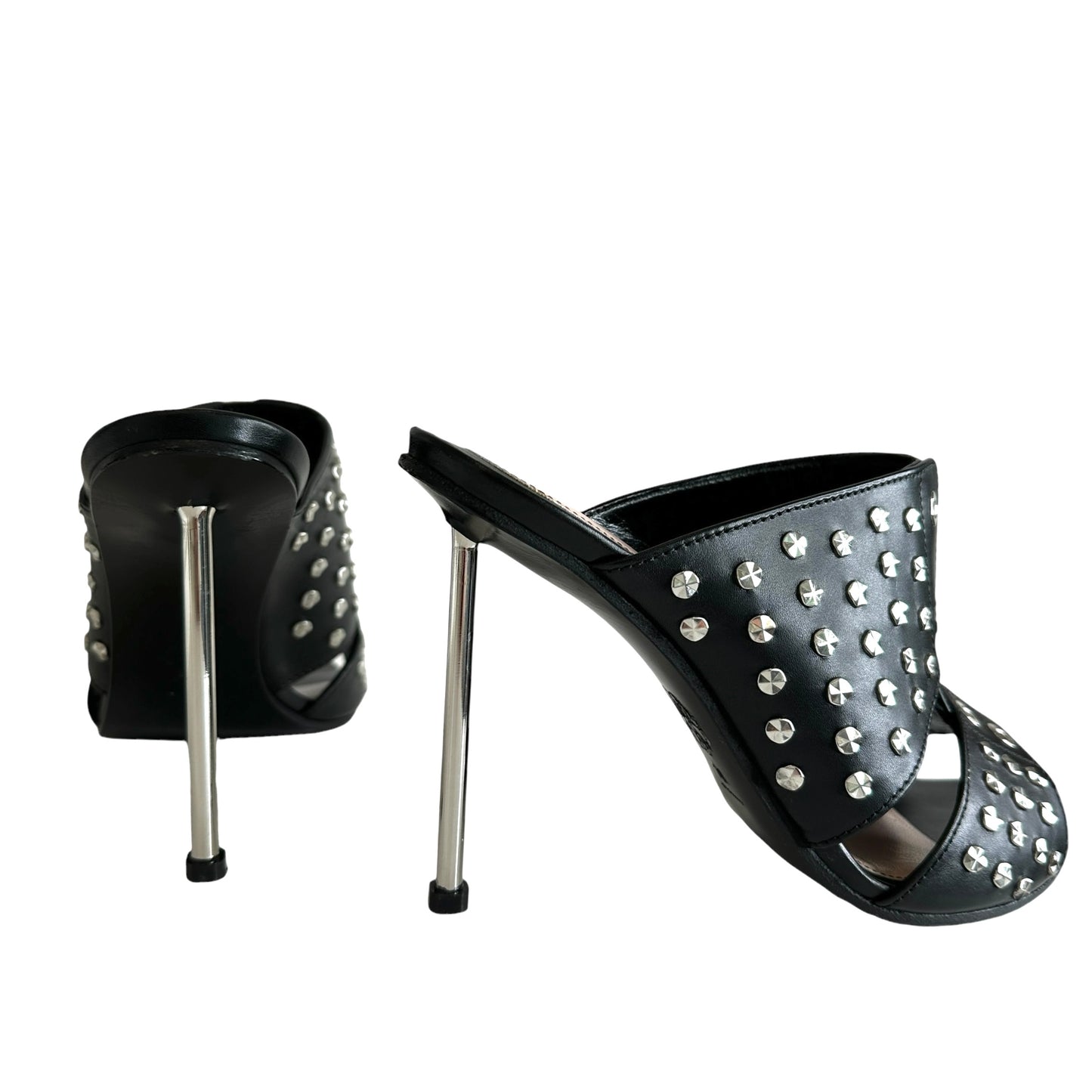 Black Studded Heels - 9