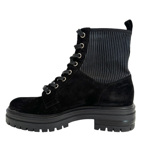 Black Leather & Suede Boots - 7.5