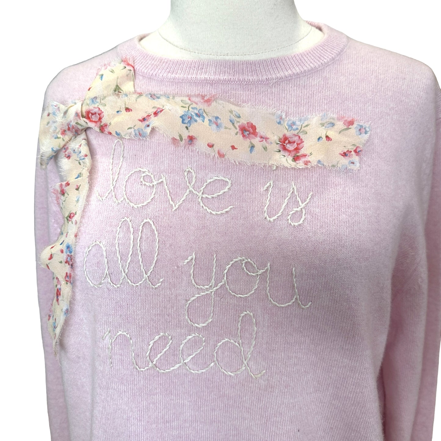 Pink Cashmere Sweater - L
