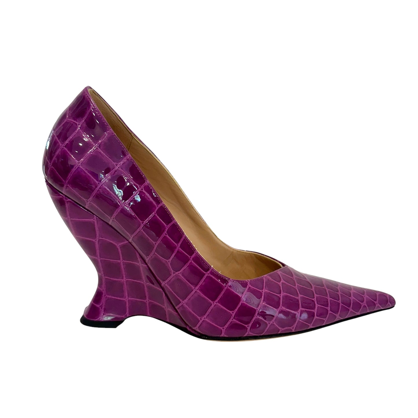 Purple Croc Heels - 9