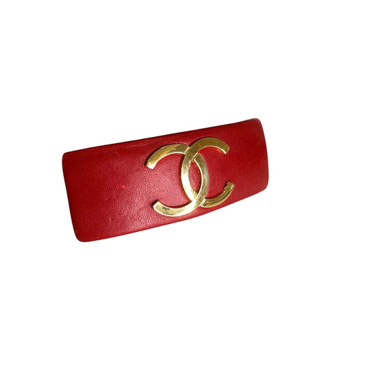 Red Lambskin Hairclip