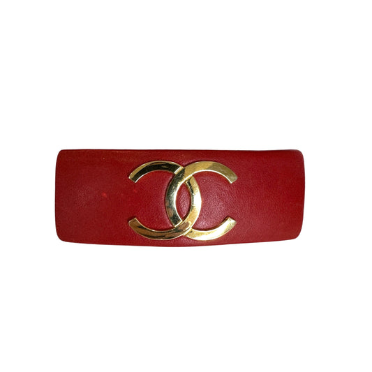 Red Lambskin Hairclip